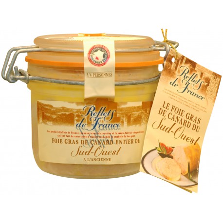 180G Bocal Foie Gras De Canard Entier Reflets De France