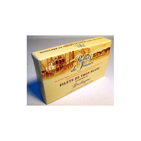 Bte 1/10 Filet Thon Blanc Huile Olive Extra Vierge Reflets De France