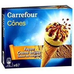 6X120Ml Cone Creme Brulee Crf