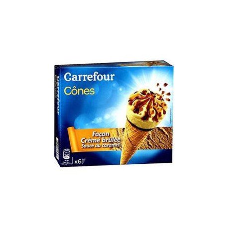 6X120Ml Cone Creme Brulee Crf
