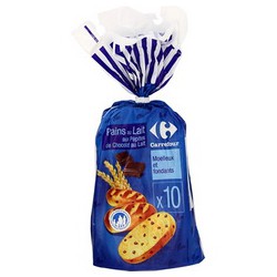 350G 10 Pains Lait Pepite Crf