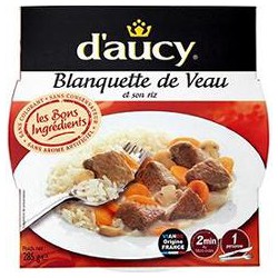 285G Bq Micro Onde Blanquette Veau/Riz D Aucy