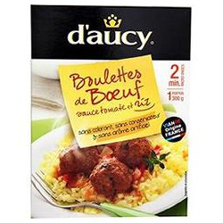300G Bq Micro Onde Boulette Boeuf Riz Tomate D Aucy