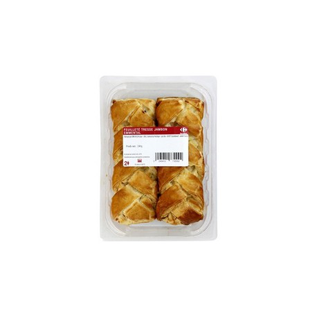 2X120G Tresse Jambon/Emmental