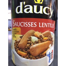 Bte 1/2 Saucisse Lentille Clean Label D Aucy