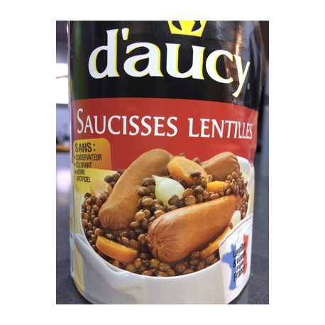 Bte 1/2 Saucisse Lentille Clean Label D Aucy