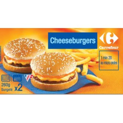 2X130G Cheeseburger Carrefour