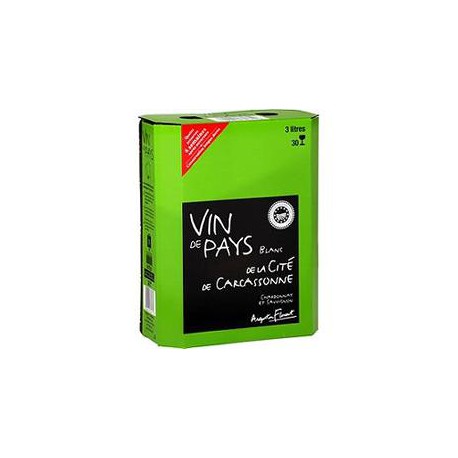 3L Bib Vin De Pays Cite De Carcassone Blanc