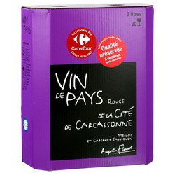 3L Bib Vin De Pays Cite De Carcassone Rouge
