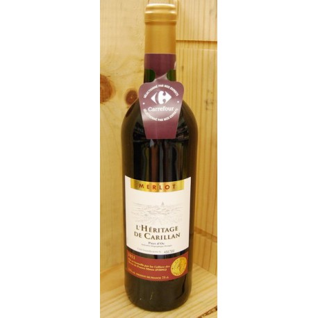 75Cl Vin De Pays D Oc Rouge Merlot Haut Cari 20808