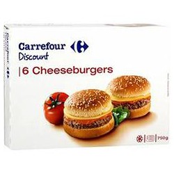 6X125G Cheeseburger Pp Blanc
