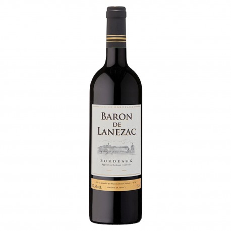 Vin Rouge Bordeaux 2016 Baron De Lanezac, La Bouteille De 75Cl
