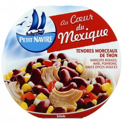 Petit Navire Salade Thon Haricots Rouges Maïs La Barquette De 220 G
