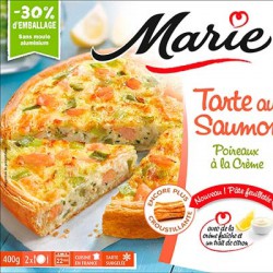 Marie Tarte Saumon, Poireaux, Fromage Frais Marie 400G