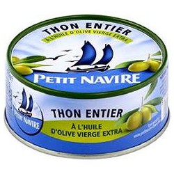 1/5 Thon Entier Huile Olive Petit Navire