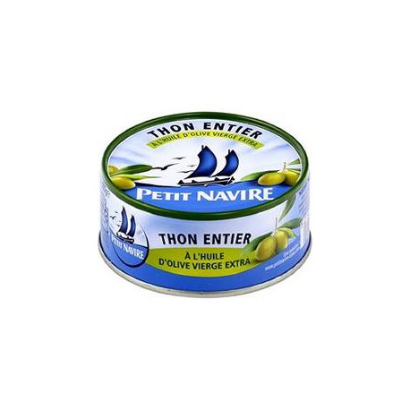 1/5 Thon Entier Huile Olive Petit Navire