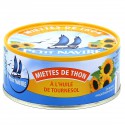 Petit Navire Miettes De Thon À L'Huile De Tournesol La Boite De 104 G Net Égoutté