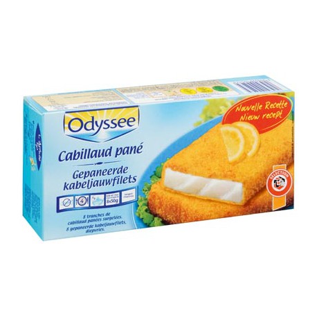 Odysse Cabillaud Panes 8X50G