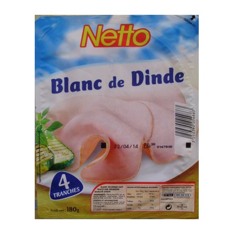Netto Blanc Dinde 4 Tr 180G