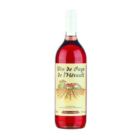 Vin de pays Herault Rose 75Cl