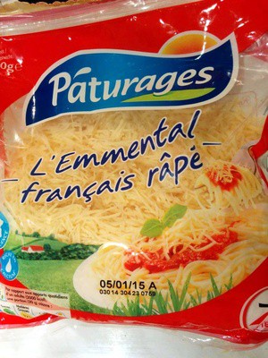 Emmental français râpé - Pâturages - 150 g