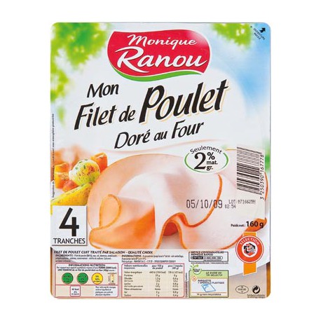 Ranou Filt Poulet Dore 4T 160G