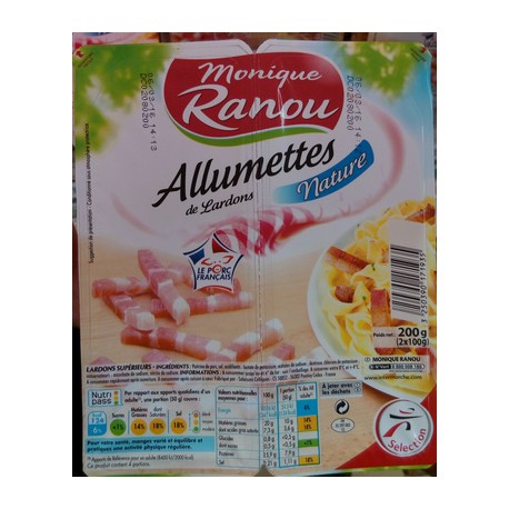 Ranou Allumet Lardon Nat2X100G