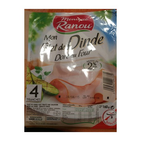 Ranou Filet Dinde Dore 4T 160G