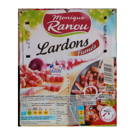 Ranou Lardons Fumes 2X100G