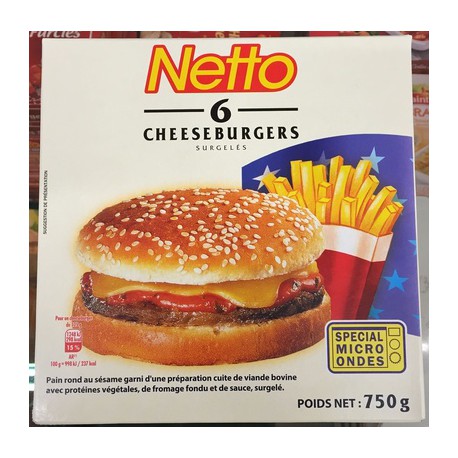 Netto 6 Cheeseburgers 750G