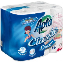 Apta Essuie Tt Deco 6Rouleaux Col