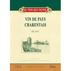 Vin de pays Blc Charentais Bib 3L.