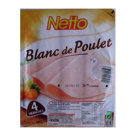 Netto Blanc Poulet 4Tr 180G