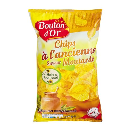 Bouton Or Chips Moutarde 150G