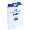 Oxford Lot De 5 Sachet De 50 Fiches Bristol 125X200 Mm 5X5 Blanc