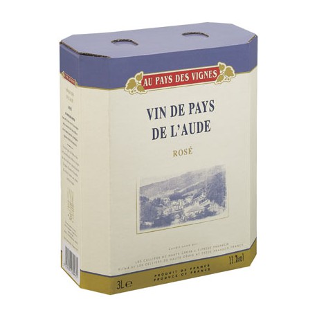 Vin de pays Aude Rose Au Pays Vignes 3L