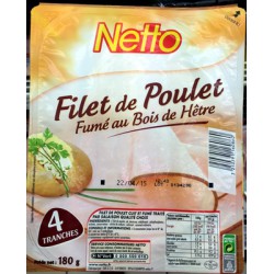 Netto Blc Poulet Fume 4Tr 180G