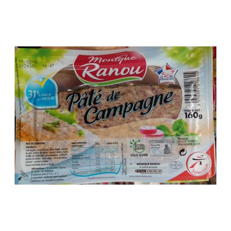 Ranou Pate Campagne Leger 160G