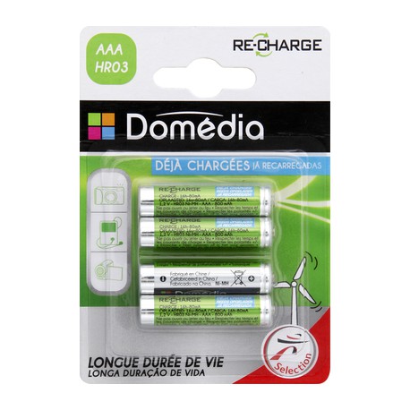Dom.Pile.Rech.800Mah.Dc.Hr03X4