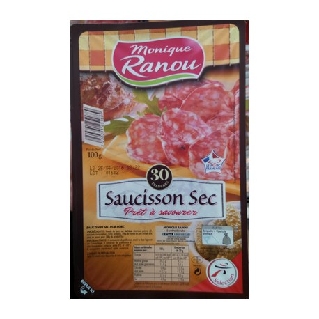 Ranou Saucisson Sec 30 Tr 100G