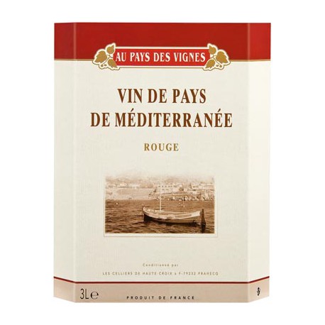 Vin de pays Mediterranee Rg Apv 3L