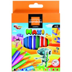 Domedia 12 Maxi Crayons Coul.