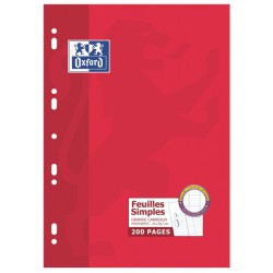 200 Feuillet Mobiles Perfores A4 Seyes Oxford