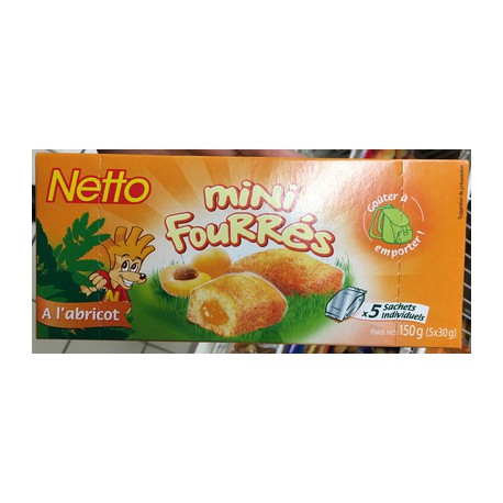 Netto Mini Fourres Abricot 150