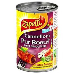Zapetti Cannelloni Pur Boeuf Zapetti Bte 1/2 400G
