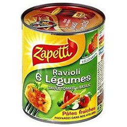 Zapetti Raviolis Aux 6 Legumes Boite 4/3