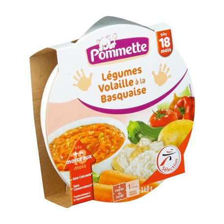 Pommet Assiet Lg Vol Basq 260G