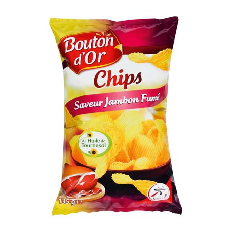 Bouton Or Chips Jambon Fume135