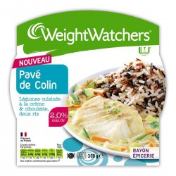 Weight Watchers Plat Cuisiné Pavé Colin Légumes Riz La Barquette De 300 G