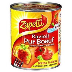 Zapetti Raviolis Pur Boeuf Vf Zapetti 800G